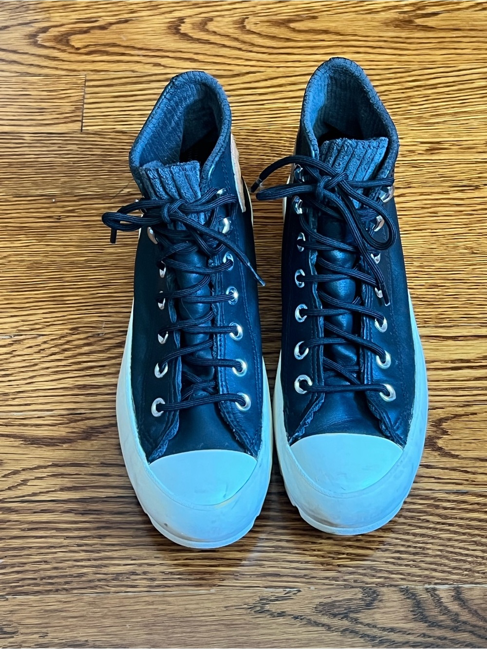 Converse Chuck Taylor Women's Black Leather Lugged  Gore-Tex High-Top Sneakers - Picture 5 of 15